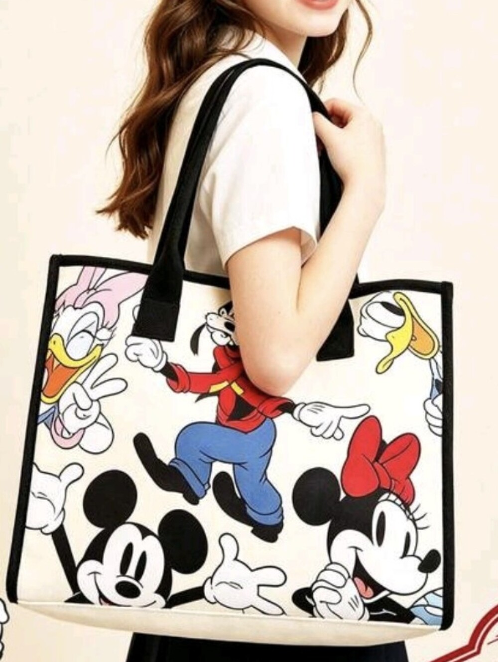 Disney Mickey Mouse & Friends Canvas Tote Bag